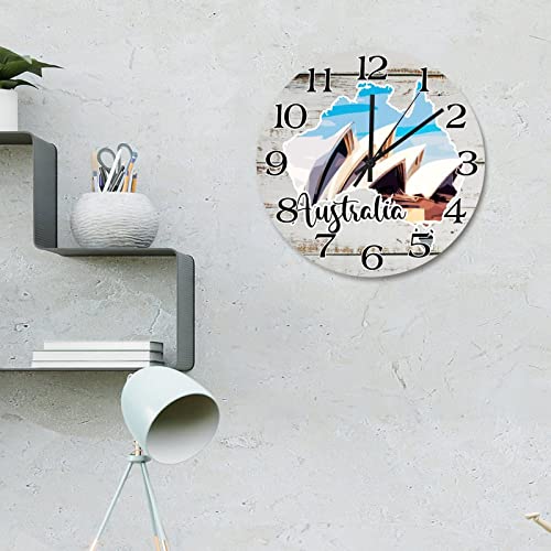 Horloge murale cuisine et sejour theme paysage de la ville d'Australie moderne - 4