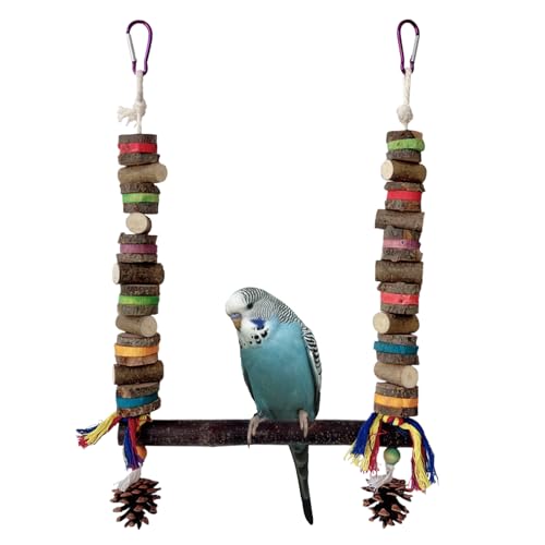 Balançoire pour perruche et accessoires décoratifs de cage oiseau - 2