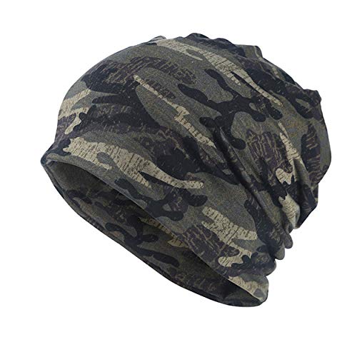 Camouflage Chemo Caps Cancer Headwear Skull Cap Knitted Hat Scarf For Womens Mens/4 Pcs-Camouflage #TOP1
