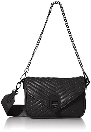 ALDO womens Women's ALDO Women s Unilax Crossbody Bag, Black/Black, One Size US
