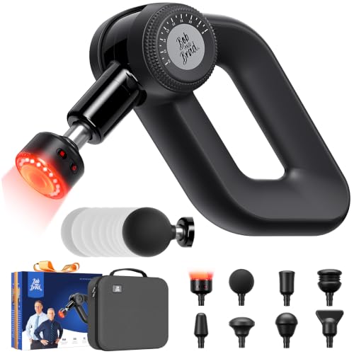 Image of BOB AND BRAD D6 Ultra Max Massage Gun 8-16mm Adjustable Amplitude and Infrared Light, Deep Tissue Percussion Professional Muscle Massager for Athletes, FSA Eligible & HSA Approved