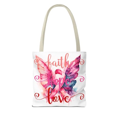 Butterfly Wing Breast Cancer Awareness Tote Bag2