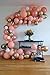 Balloon Arch and Garland Kit 4.3m Long Decoration Strips 110 Premium Balloons Peach Blush Rose Gold Chrome Gold White Pearl SM-XL Balloon Binding Tool Glue Dots Fishing Line