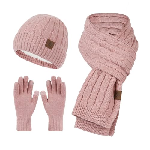 Conjunto de gorro bufanda y guantes de vellón para invierno 2