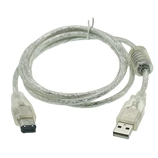 ezqnirk 1pcs 1.5m FireWire IEEE 1394 6 PIN Macho a USB 2.0 Adaptador de macho Cable de cable convertidor