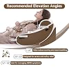 Negwoo Wedge Pillow Set for After Surgery, 4 PCS Bed Wedge Pillow for Sleeping, Memory Foam Orthopedic Back Pillow for Pain Relief and Acid Reflux, Adjustable Post Surgery Pillow Brown