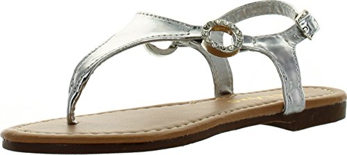 Bella Marie Girls Marie-9K Fashion Slip On Cute Braid Style Strappy Buckle Kids Sandals