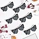 ANLIOTO 6 Stück Herz Sonnenbrille für Damen, Vintage Herzform Brille 90er Jahre Hippie Brille Kostümzubehör für Urlaub, Party, Hochzeit, Karneval, Halloween, Weihnachten (Schwarz)