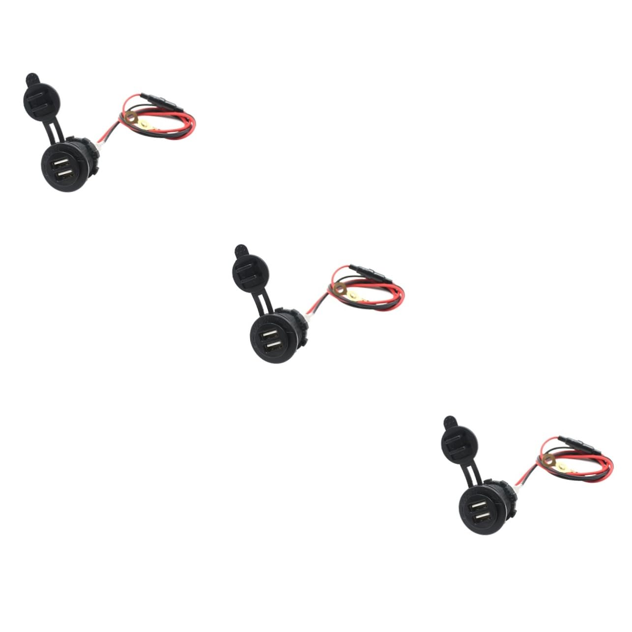 Gatuida Cargador De Pilas 3 Piezas Salida De Receptáculo Enchufe De De De Coche 12v Adaptador USB Cargador Bateria