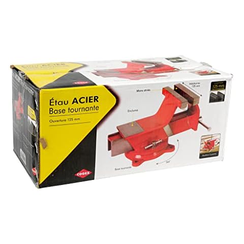 Tornillo de banco Cogex con base giratoria de acero Cover