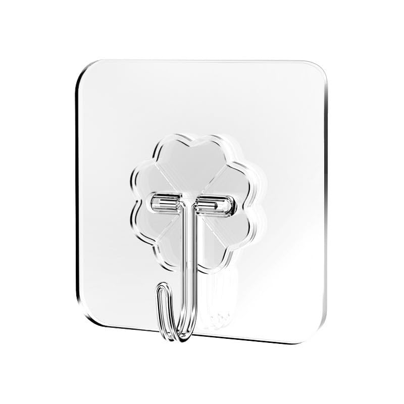 SPHINX Heavy Duty Adhesive Hooks, Damage-Free Wall Hooks, Waterproof Kitchen & Bathroom Hooks, Multipurpose Self-Adhesive Removable Hooks, Strong Sticky Hooks for Hanging (Flower Hooks, 5)