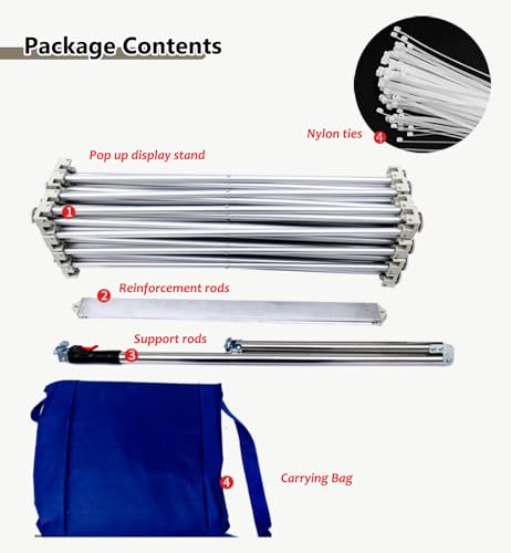 Cadre de stand pliable pour installer un grand support d'affiche pop-up sans outil