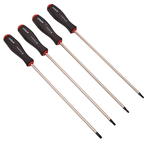 Amtech L0528 4 Piece Long Reach Torx Screwdriver Set, Black