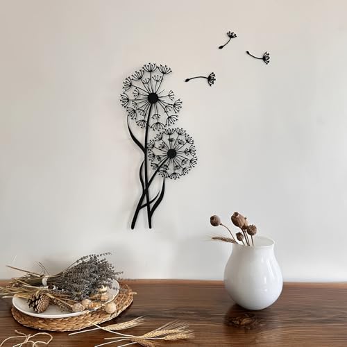 4 Stück Metall Pusteblumen Wanddeko, Kreative Moderne Handgefertigte...