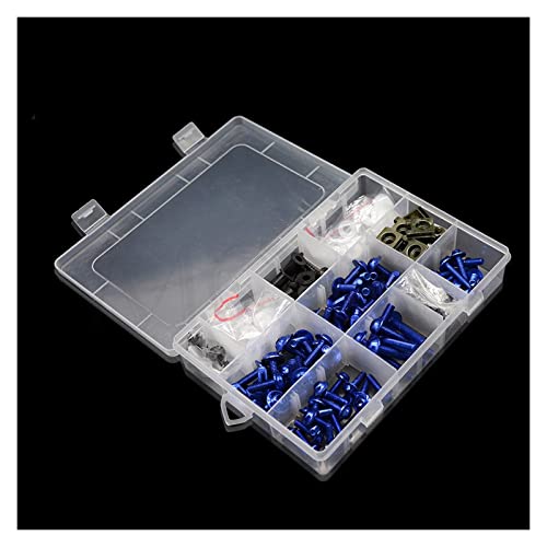 FIGULI Bodywork Screws for H-ONDA CBR1100XX CBR1100 CBR 1100 CBR 1100XX 1997-2007 2006 2005 2004 2003 2002 2001 2000 1999 1998 Body Fairing Bolt Screw Fastener-Fixation Kit (Color : Blue)