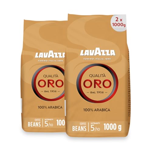 Lavazza Qualità Oro, Café en Grano, pack de 2, 2 x 1000g