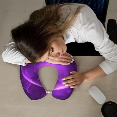 Almohada de espuma viscoelástica de viaje con funda lavable miniatura 7