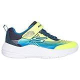 SKECHERS - MICROSPEC ADVANCE para: JUNIOR color: Yellow & Blue Textile / Synthetic / Charcoal Trim talla: 27