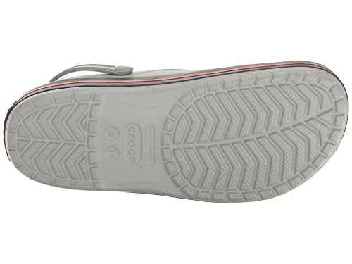 Image of Crocs Unisex-Adult Crocband Clog, Light Grey /Navy, 7 US' Women