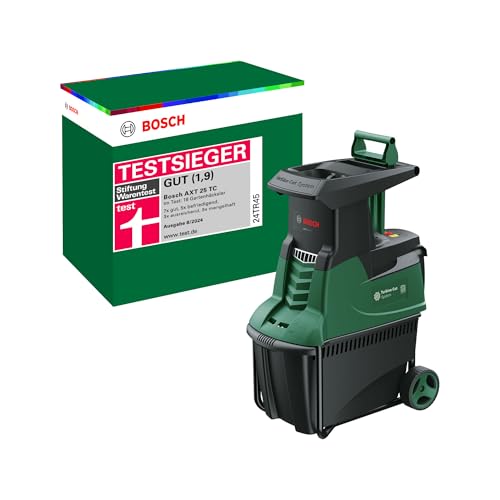 Bosch Turbinenhäcksler AXT 25 TC (2.500 W; geeignet für Holz und harte Gartenabfälle; integrierte...
