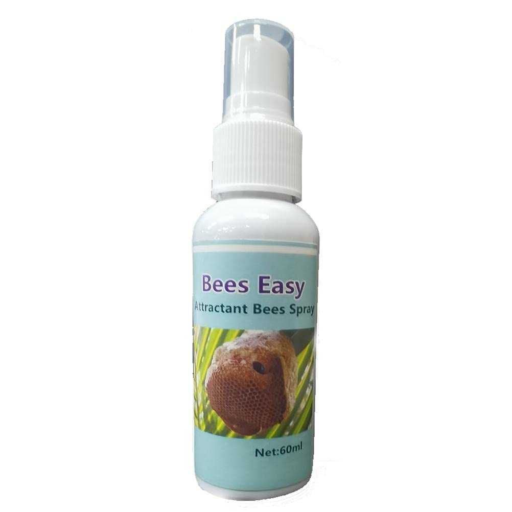 Pssopp Bee Easy Attractant Spray 60ml Farms Natural Bee Attractant Carpenter Bee Swarm Lure Bait to Attract Honey Bee Swarms to Your Hive