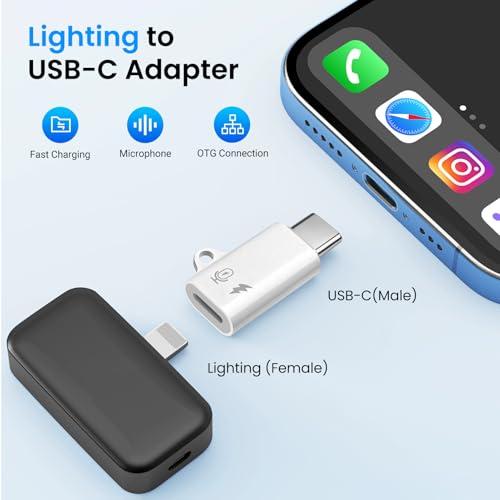 Adaptador USB-C a Lightning para micrófono inalámbrico (2 unidades) miniatura 2