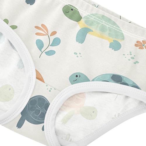 Wusikd Baby Turtles Girls' Underwear Cotton Cute Girls Briefs Soft Toddler Underwear 2T4