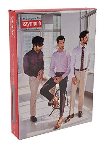 Image of Raymond Trouser Black and CottonHub Shirt White Fabric set