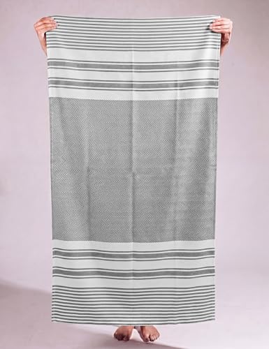 Image of DAMENSCH Premium Bamboo Blend, Ultra-Soft, Absorbent, Dual Waffle and Terry Texture, Bamboo Waffle Bath Towel - Slate Grey