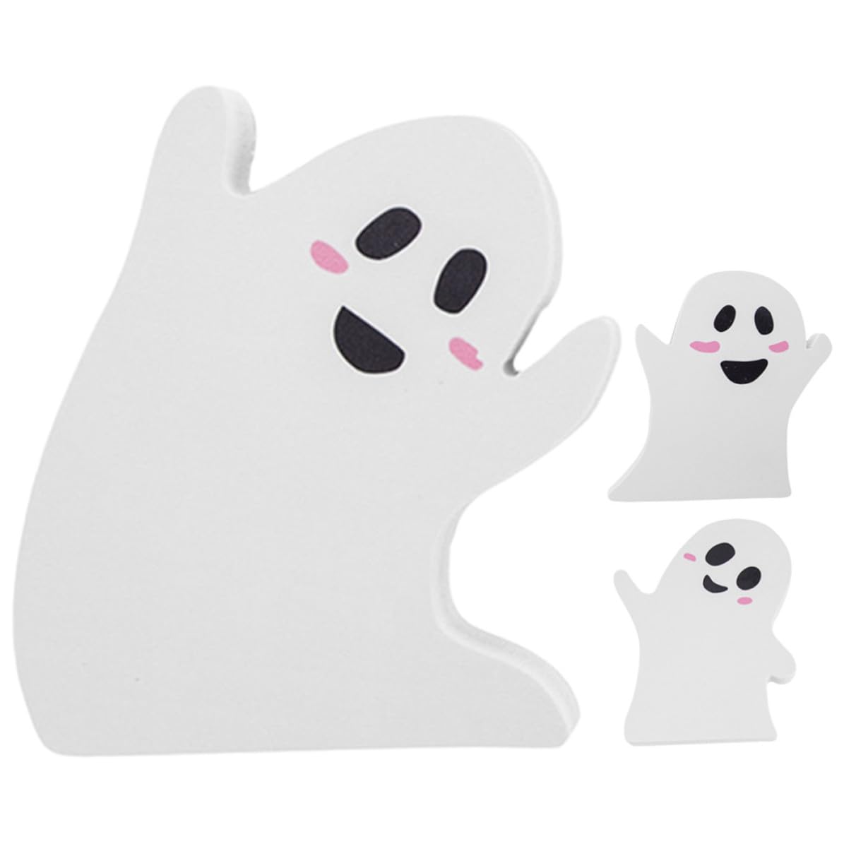 Fantasma blanco de PVC TOYANDONA: centro de mesa decorativo de Halloween con 3 piezas resistentes