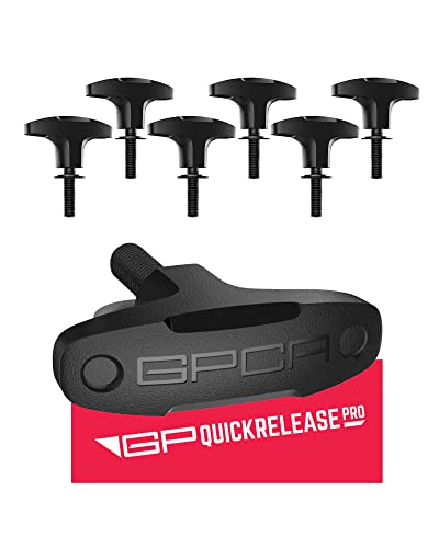 Image of GPCA Quick Release Hardtop Bolts GP Anchor PRO, Bronco & Wrangler JL | M8 25mm Thumbscrew, w /o Nut, Hardtop Removal for Ford Bronco & Jeep Wrangler JL, Cargo Tie Down (6PC, Black)