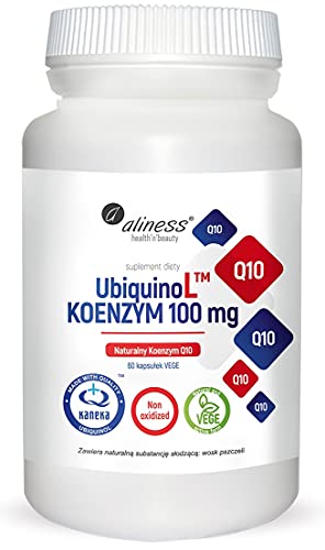 Aliness - UbiquinoL™ KANEKA - Coenzima natural Q10 100mg - Producción de energía en las células - Complemento alimenticio - 60 cápsulas (2 meses)