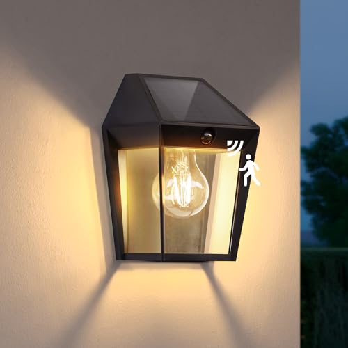 LUTEC Luzes solares de parede externas, lanternas de parede solar...