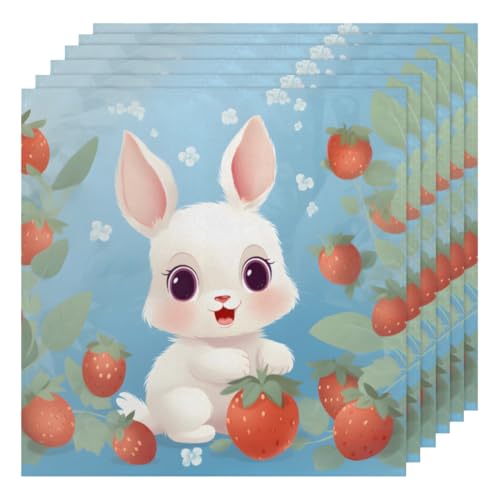 Servilletas de tela multicolores cuadradas set de 6 miniatura 1