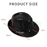 Zoom IMG-1 cappello a bombetta con paillettes
