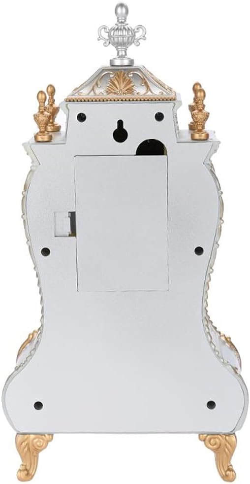 Desk Alarm Clock Vintage Classical Sitting Room Tv Cabinet Furnishing Sit Pendulum(White-Dinosaur Doodle4)