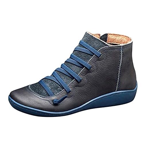 Short rain Boots for Women and Waterproof Garden Shoes，Anti-Slipping White Chelsea Rainboots for Ladies with Comfortable Insoles，Stylish Light Ankle rain Shoes and Outdoor Work Shoes(Blue,9.5)