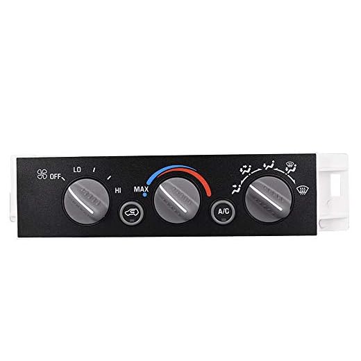 Heater A/C Control Switch Panel Module Without Rear Window Defogger Fits for 1996-2002 Chevy GMC Pickup Truck Replaces 9378815 599-007 16238895