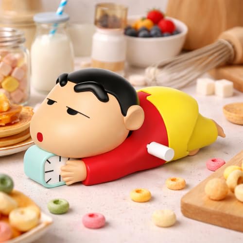 Image of Shinchan Crawling Moving Toy with Clock | Wind Up Shinchan Figure Toy for Kids | Cartoon PVC Multicolor for Boys & Girls | Collectible Gift Toys (Shinchan Crawling Moving Toy)