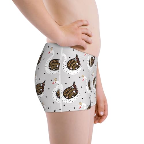 Boys' Cotton Boxer Brief Soft Underwear-Cute Swan2