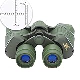 ★ 【Óptica de alta calidad】 ★: Diseño HD, aumento de 10 veces; Lente de objetivo de 50 mm; Campo de visión de 396 pies y 1000 yardas; Prisma Bak-4 de calidad superior; Lentes ópticos multicapa FMC, que le permiten disfrutar de una visión amplia y clara debido a la alta penetración de la lente y su alta colección de luz,
