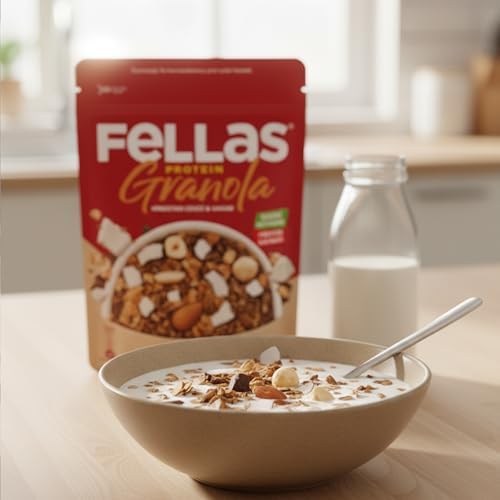 Fellas Protein Granola Hindistan Cevizi ve Kakao 270 gr - Görsel 5