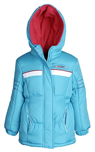 Pink Platinum Baby Girls Fleece Lined Down Alternative Puffer Winter Jacket - Turquoise (24 Months)