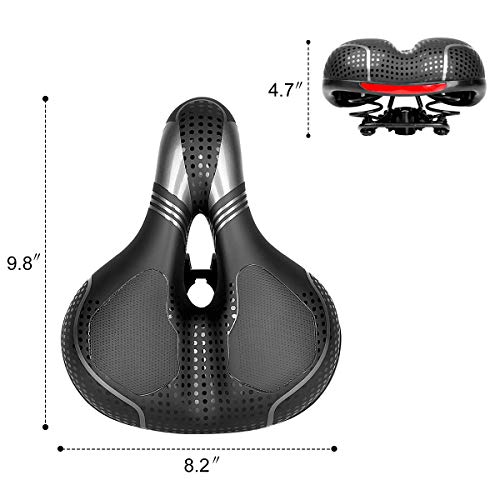 OGORI Bike Seat - Waterproof Bicycle Saddle Replacement for Men Women, Breathable Wide Universal Fit Soft Gel Cycle Seat… - Image 7