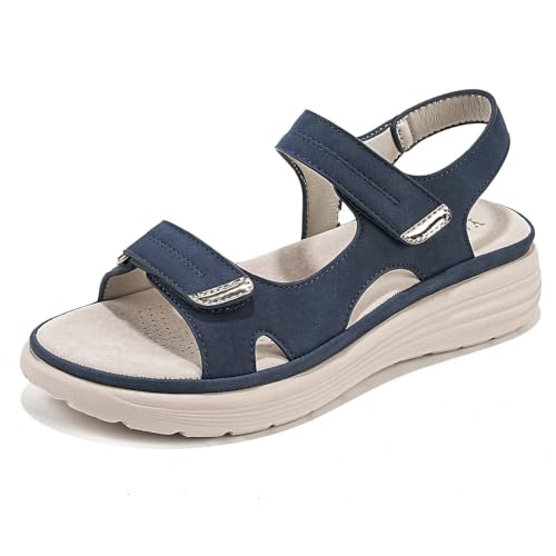 Sandales femme ajustables larges fini les pieds douloureux en été