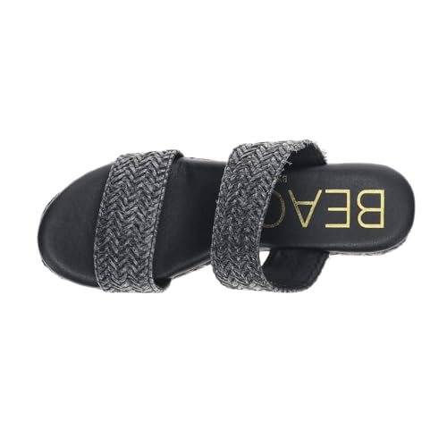 BEACH by Matisse Womens Ocean Ave Platform Block Casual Sandals Casual High Heel 3" & Up - Black - Size 7 M4