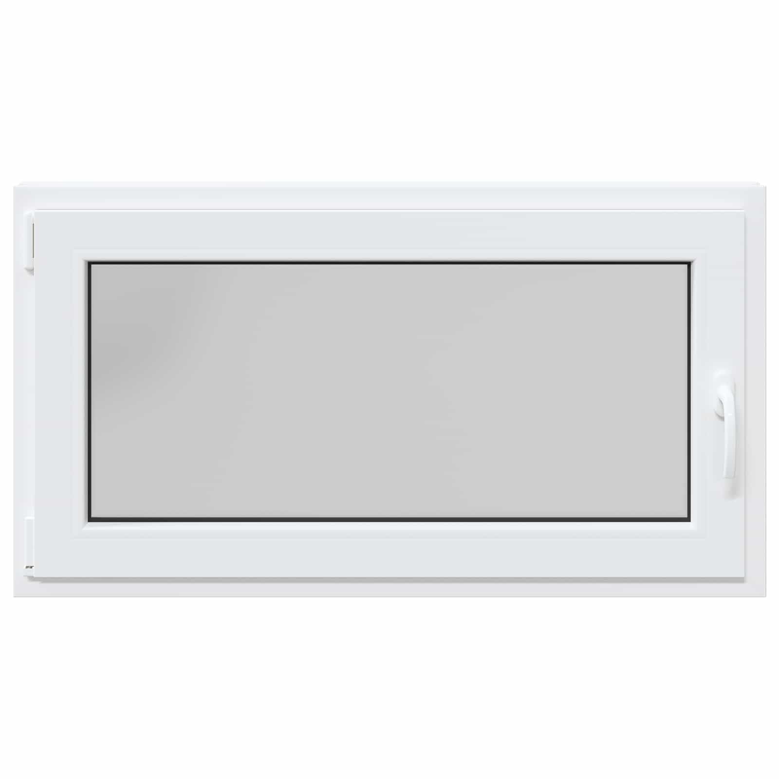 vidaXL Ventana de sótano RISOR 110 x 60 cm PVC y Vidrio Blanco, Sótano, Aislante Térmico Moderno y Duradero para Ventanas Eficientes, Accesorios de Vidrio PVC Aislantes