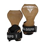 Cobra Grips PRO Weight Lifting Gloves Heavy Duty Straps Alternative Power Lifting Hooks Best for Deadlifts Adjustable Neoprene Padded Wrist Wraps Support Bodybuilding (FIT Brown Rubber)