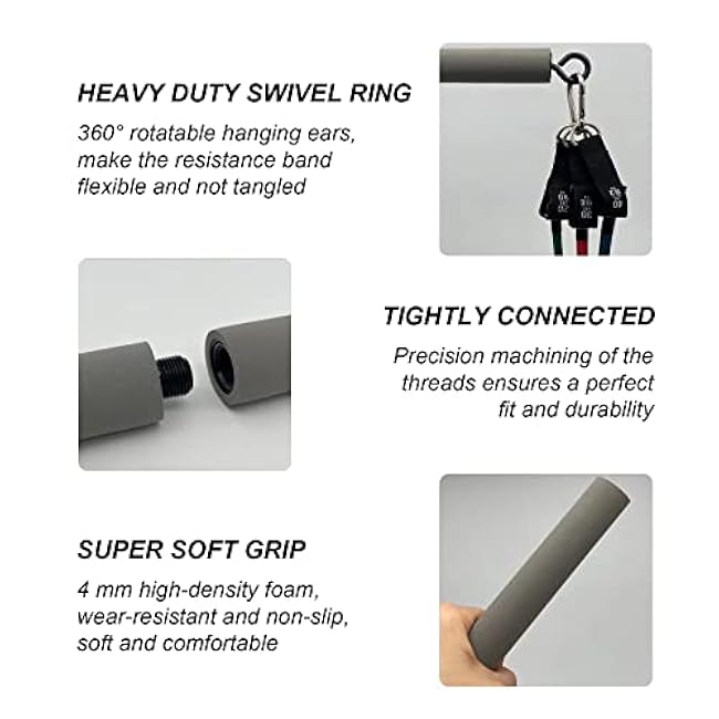 Resistance Band Bar - Portable Pilates & Home Gym Workout Equipment - 26 or 39 Inches