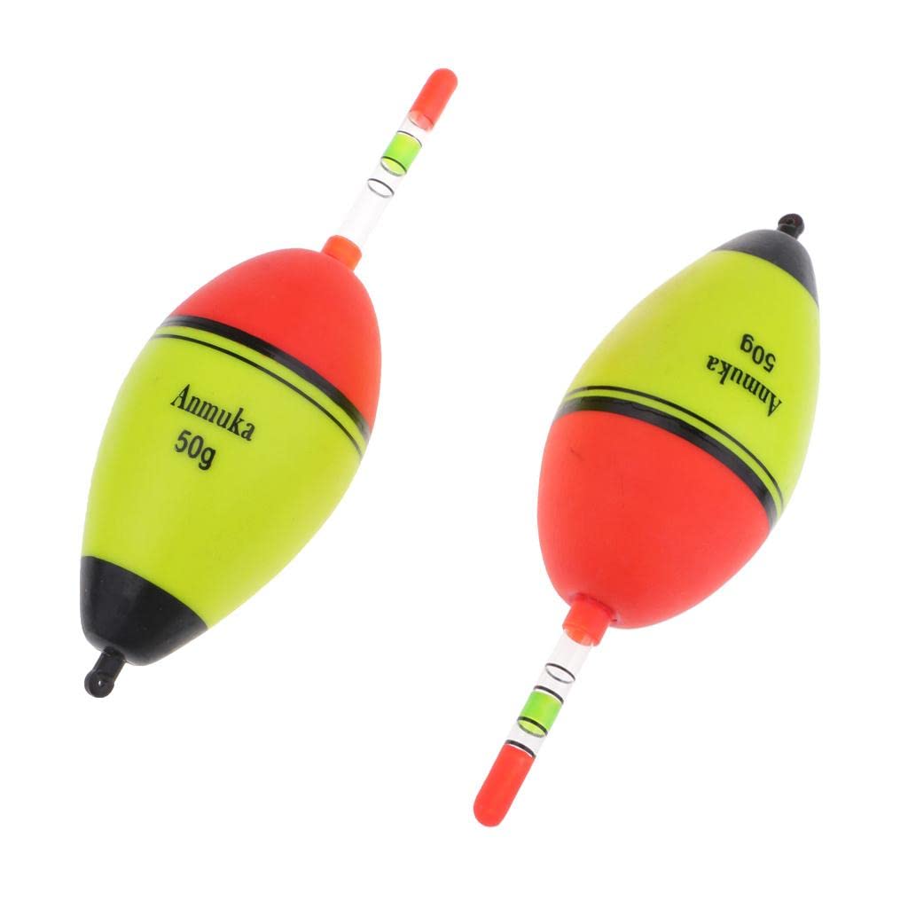 10 Set 2 Stück Leuchtende Angelpose Vertikale Felsangelboje Kunststoff Bobber 50 g